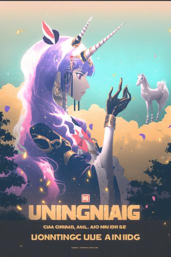 cinematic unicorn anime movie poster, color graded, indexed palette --seed 644507088 --no text --c 88 --ar 2:3 --niji --niji