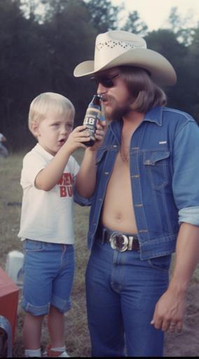 raw candid photo, 1980 style vintage photo of a rural donald trump's paridise, welcoming Kid-Rock with the annual BUD-LIGHT shoot off, target shooting bud light cans, expolsive beer, wild rurals gone wrong!!!! rural alabama bloopers, do not attempt this at home, shot in the style of latenight tv shows, studio portrait, photographic weavings, barbizon school, colorized, photorealism --ar 5:9 --v 5 --s 50