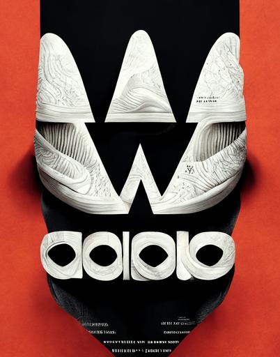 Adidas shoes poster with realistic 3d big letter 