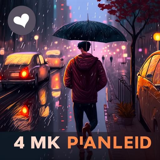 All-Purpose Relax and Unwind music playlist, 4k, cartoon style, broken heart, rainy weather
