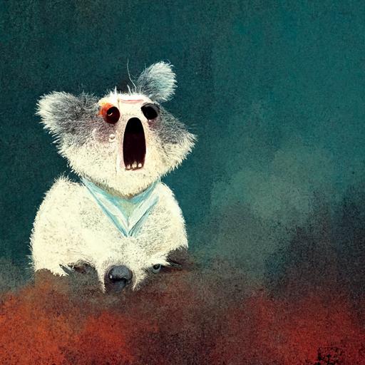 An angry koala