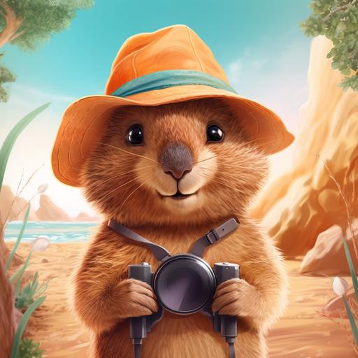 An engaging Instagram post featuring a Quokka influencer taking a filtered selfie. The Quokka is positioned in the foreground, holding a smartphone and flashing a charismatic smile. The Quokka is adorned with trendy accessories like sunglasses or a stylish hat, showcasing their influencer persona. The selfie frame is filled with vibrant filters, adding a playful and visually appealing touch to the image. The background can feature elements that reflect the world of social media, such as icons, likes, or hashtags, symbolizing the Quokka's online presence. The Instagram logo is subtly incorporated to signify the platform. The post's caption could be something like 