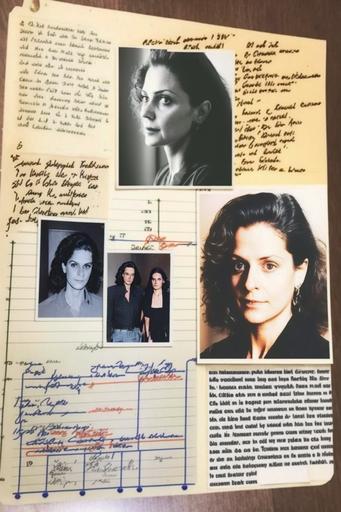 An image of a forensic evidence board covered in photos and notes, with a handwritten marginalia note in the corner from Clarice Starling, pointing out a small detail that could be the key to unlocking the case. --ar 2:3 --q 5 --stylize 1000 --chaos 100 --s 750