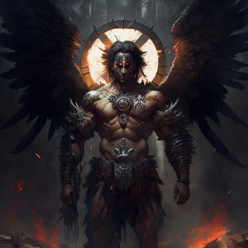 Apollyon, Fallen Angel with the rank of General of the Armies of Hell, The Living Black Hole Sun, The Angel of War and Fury, --v 4
