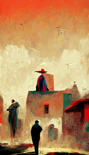 Mexican pueblo village :: comic book cover :: in the style of Sean Phillips :: in the style of Ed Brubaker —ar 9:16