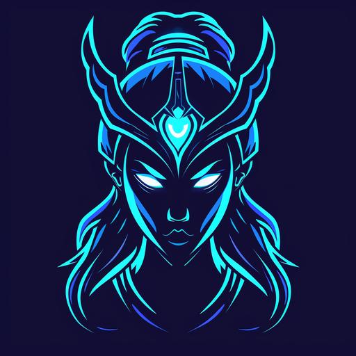 Artemis god, gaming team logo, abstract, blue, high definition
