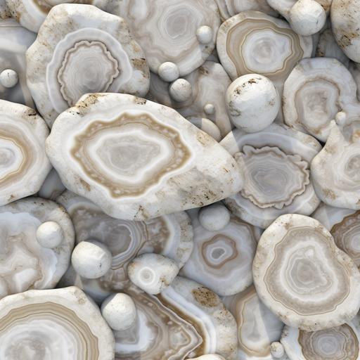Polished agatized fossils in white limestone Tileable Texture, 2d, hyperdetailed, photorealistic, lifelike, polished tile --v 5 --upbeta
