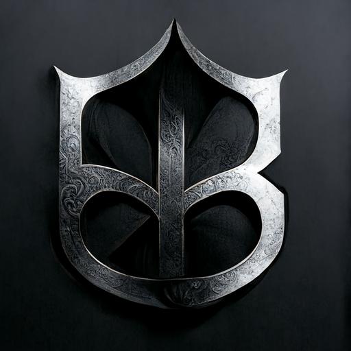 B.G.K logo monogram silver logo color, black background, under the name BANG BLACK logo,unreal engine 5,8k