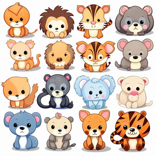 Baby Zoo Animals Clipart