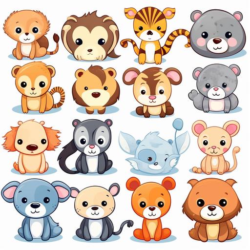 Baby Zoo Animals Clipart