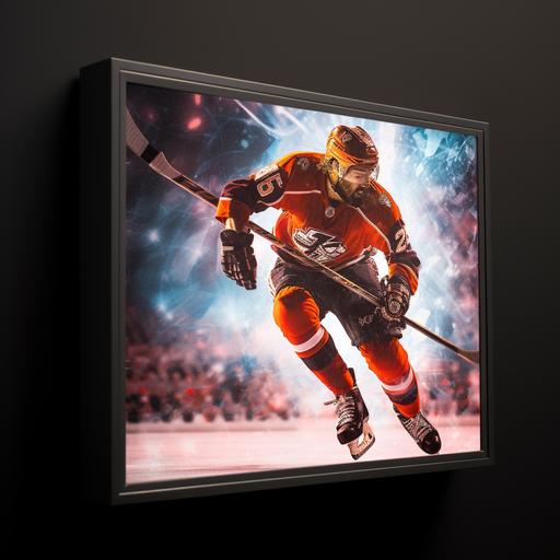 Backlit canvas iconic sport frame, led light frame