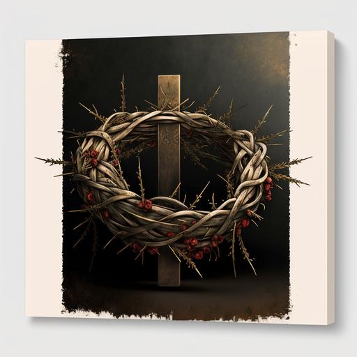 the cross with the Crown of thorns inside