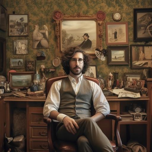 Title: Victorian Serenade: Josh Groban as a Dapper Barber Description: Immerse viewers in a captivating and whimsical scene where the renowned singer Josh Groban embodies the persona of a Victorian barber. This prompt aims to create an intriguing juxtaposition of the modern artist in a historical setting, showcasing his charm and versatility. Subject: Josh Groban: Capture Josh Groban in a dashing Victorian-inspired outfit, channeling the essence of a barber from that era. Emphasize his captivating stage presence, suave demeanor, and charismatic smile. Victorian Barber Shop: Set the scene in an impeccably designed Victorian-era barber shop. Incorporate elements such as vintage barber chairs, polished mirrors, antique grooming tools, and traditional barbershop decor. Costume and Styling: Victorian Attire: Dress Josh Groban in a finely tailored Victorian ensemble that exudes elegance and sophistication. Incorporate elements like a tailored suit, waistcoat, cravat, top hat, and polished shoes to evoke the fashion of the era. Barber Accessories: Provide Josh Groban with authentic Victorian barber accessories, such as a straight razor, shaving brush, strop, and barber's apron. These props will enhance the authenticity of the scene and further emphasize his role as a Victorian barber. Composition: Josh Groban as the Focal Point: Position Josh Groban prominently within the frame, using the rule of thirds to create visual interest and balance. Consider capturing him in a dynamic pose, showcasing his passion for performance even in this unexpected role. Barber Shop Elements: Arrange the barber shop setting in a way that complements and enhances the overall composition. Experiment with different angles and perspectives to capture the intricate details and inviting ambiance [...]