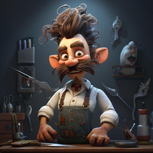 Barber, cartoon character