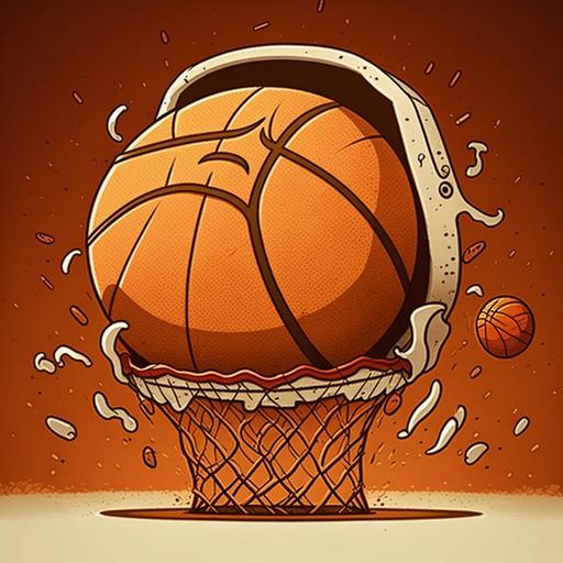 Basketball, hoop, rim, court, cartoon, profile picture