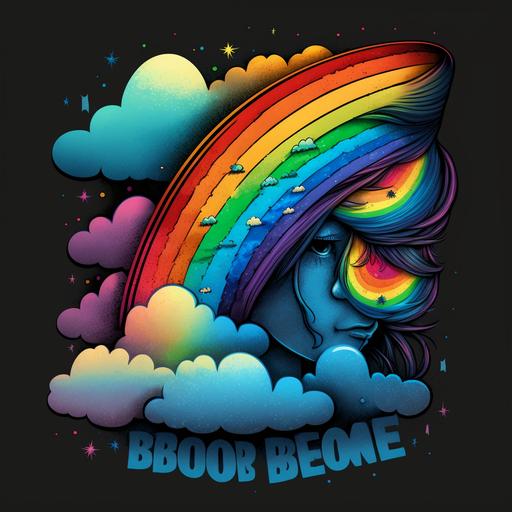 Be a rainbow in someone else's cloud tshirt design