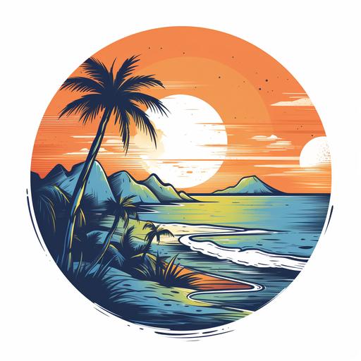 Beach landscape logo