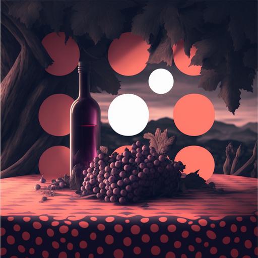 Beautiful art, wine on table, purple cloth, beautiful background, vineyard, detailed, 8k --v 4