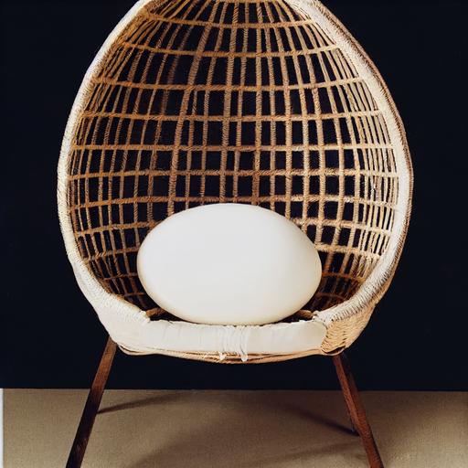 Beautiful sleeping brunette sitting in a egg shaped wicker hanging chair  --testp --upbeta