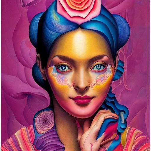 Beautiful woman by Diego Rivera, by Lisa Frank, Illustration, Anatomical Drawing --creative --test
