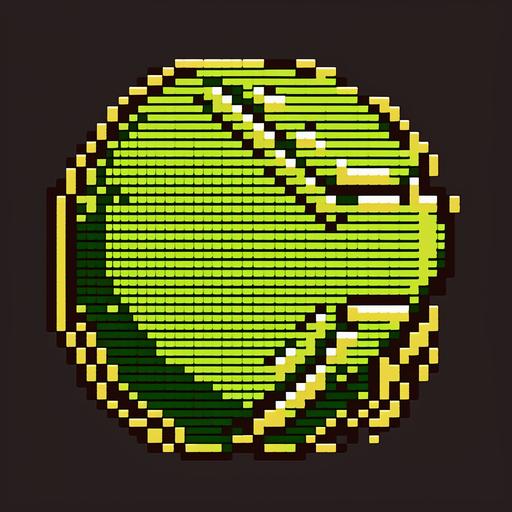 8bit tennis ball pixel art style png