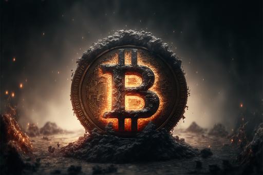 Bitcoin epic logo, tilt-shift, photorealistic photo, HDR, 4K, high quality, great composition, cinematic --ar 3:2