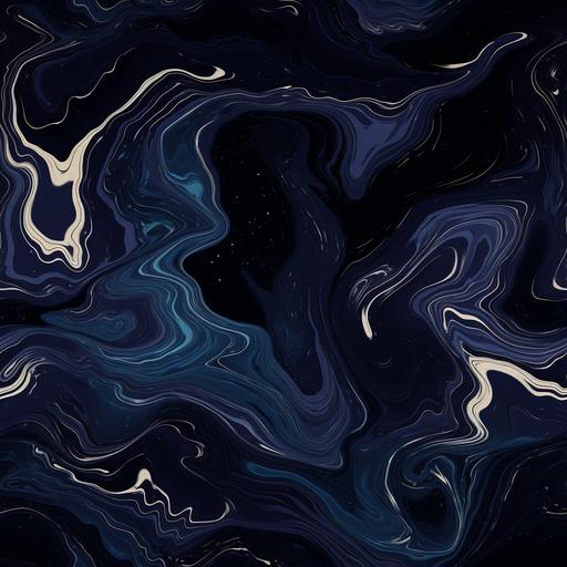 Black and deep dark cyan Suminagashi background wallpaper, black and deep charcoal colors, dark deep cold palette curling, the colors of pitch black::50 --s 500 --tile --no warm colors, yellows, whites, or off whites --c 50