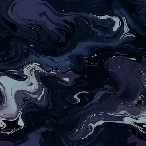 Black and deep dark cyan Suminagashi background wallpaper, black and deep charcoal colors, dark deep cold palette curling, the colors of pitch black::50 --s 500 --tile --no warm colors, yellows, whites, or off whites