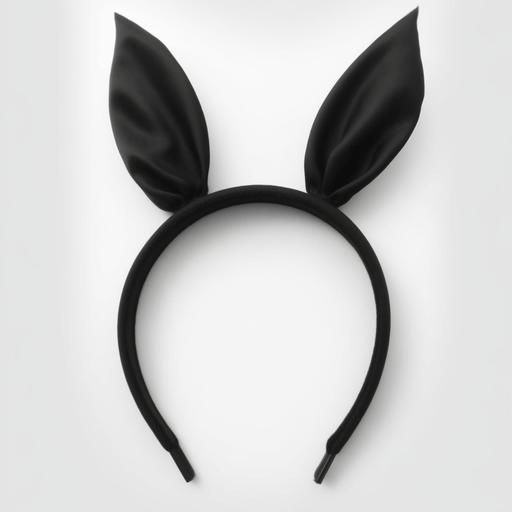 Black bunny ears headband, no background, high definition --v 5.0
