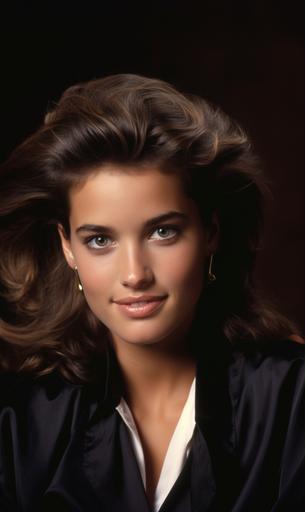 Brooke Sheilds was a sweetheart in 1978, in the style of timeless beauty, close-up, distinct facial features, nautical charm, associated press photo, overexposure effect, 1980s --c 25 --ar 13:22 --s 300