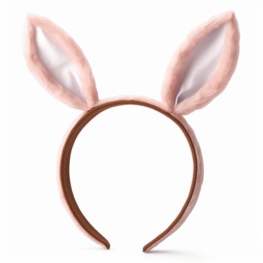 Brown bunny ears headband, no background, high definition --v 5.0
