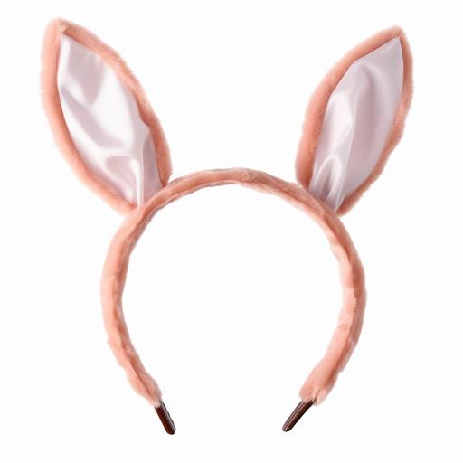 Brown bunny ears headband, no background, high definition --v 5.0
