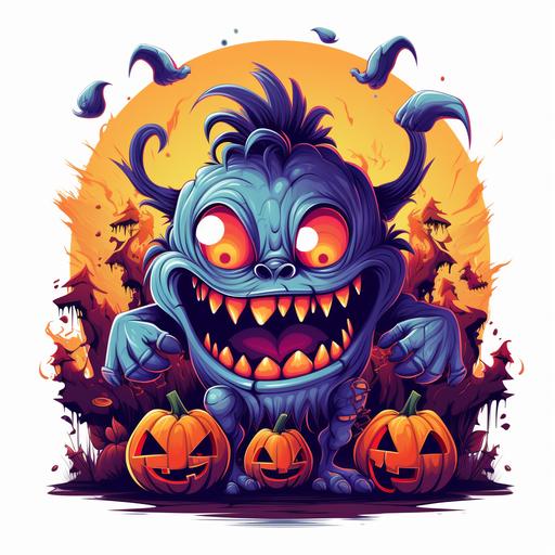 halloween monster cartoon style