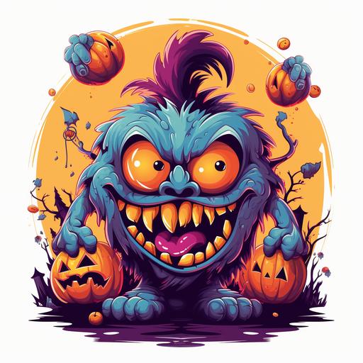 halloween monster cartoon style
