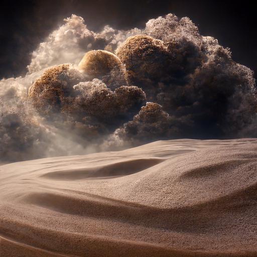 lost in desert, Auroa boralis, clouds, 4K, space
