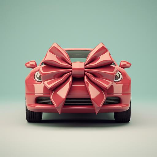 Can you make an image of a simple car with a bow on it