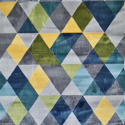 Carpet texture color geometric composition light gray 50% green 10% blue 10% dark gray 20% yellow 10% --tile