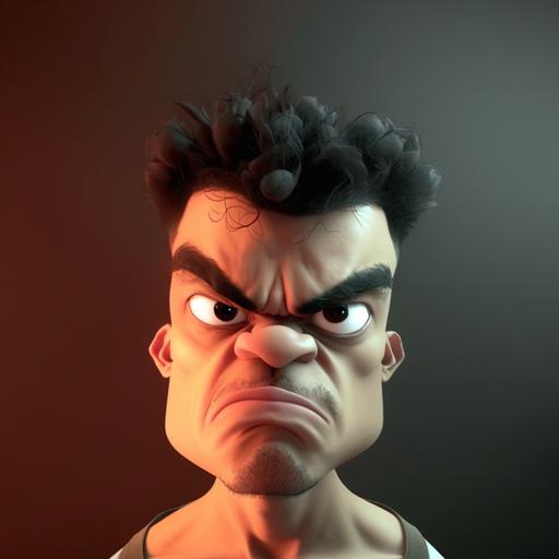 Cartoon angry face