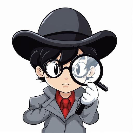 Cartoon character Detective Conan wearing Mickey Mouse ears --v 5