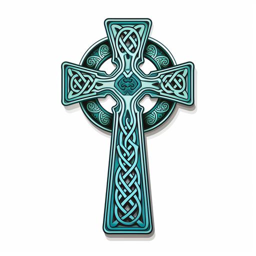 Celtic christian cross sticker