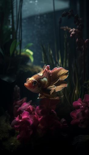 Cernunnos Orchid Anglefish, cinematic lighting --ar 4:7 --v 5