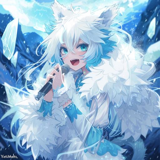 Certainly! Imagine a Yeti Vocaloid, a virtual singing sensation with a voice as powerful as the mountain winds and a presence that captivates audiences around the world. Appearance: