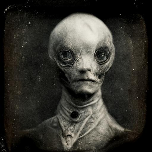 daguerreotype, grey alien
