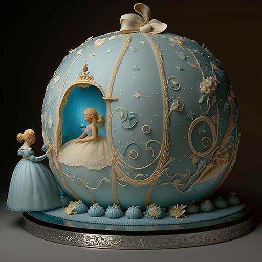 Cinderella cake, beautiful, super creative, for kids birthday