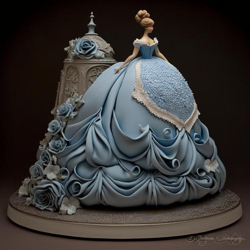 Cinderella cake, beautiful, super creative, for kids birthday