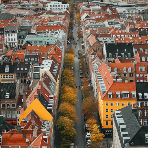 City of Copenhagen from above. --tile --v 6.0
