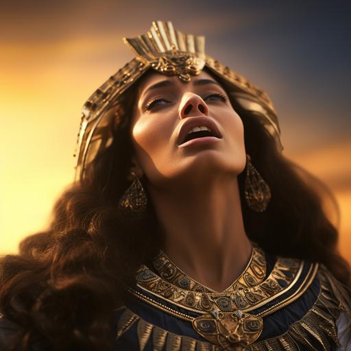 Cleopatra Viii Selene ,cinematic sunlight, funny, extreme Exaggerated pose, extreme Exaggerated facial expression,full HD