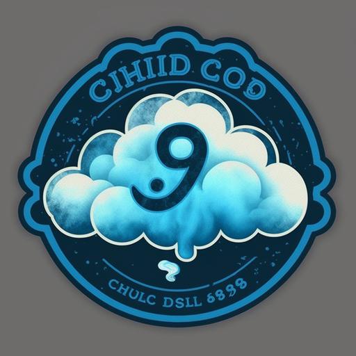 Cloud9 Smoke Shop Logo Color Scheme Gray and Blue idea is a cloud with a 9 inside with some blue you have full creative control