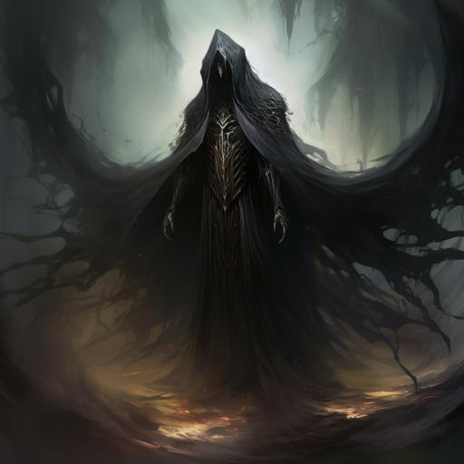 Concept Art, Illustration, Painted, The Lethifold was a carnivorous and extremely dangerous magical beast. It resembled nothing so much as a rippling black cape, the edges fluttering slightly as it slithered