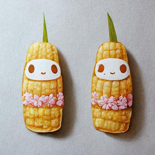 Coûte kawaii corn stickers